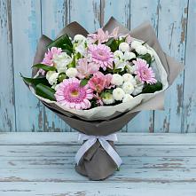 Букет цветов из:  Герберы, Альстромерии и Хризантемы в Сухобузимском