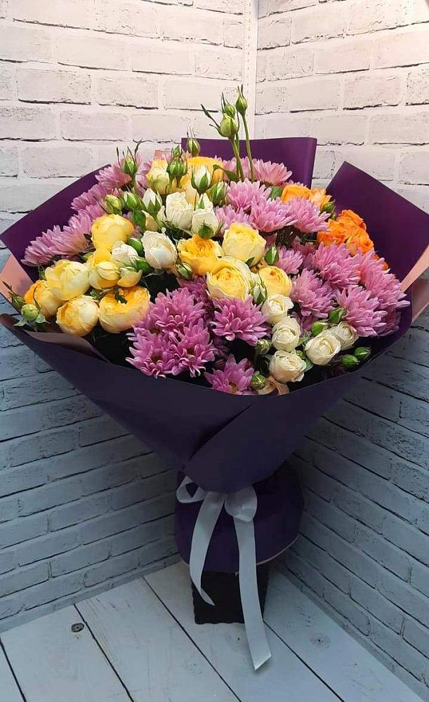 Букет цветов из: Хризантемы и Розы в Сухобузимском