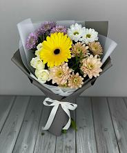 Букет цветов из:  Розы, Герберы и Хризантемы в Сухобузимском