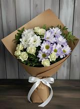 Букет цветов из:  Хризантемы и Розы в Сухобузимском